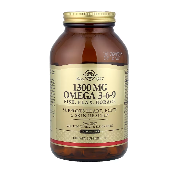 Solgar, Omega 3-6-9, 120 Softgels Best by 01/2029