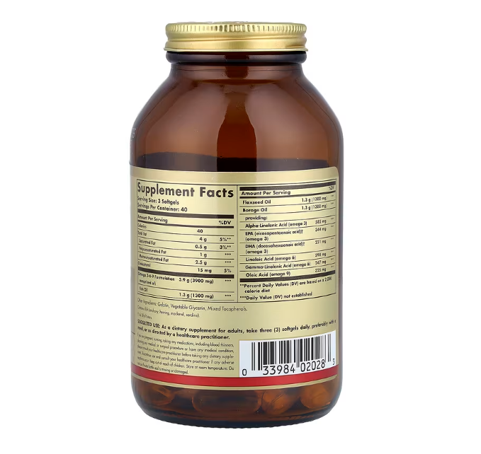 Solgar, Omega 3-6-9, 120 Softgels Best by 01/2029