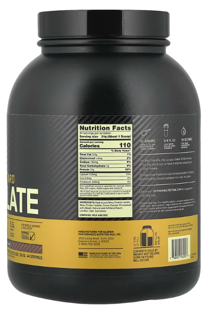 Optimum Nutrition, Gold Standard® 100% Isolate, Chocolate Bliss, 3 lb (1.36 kg)